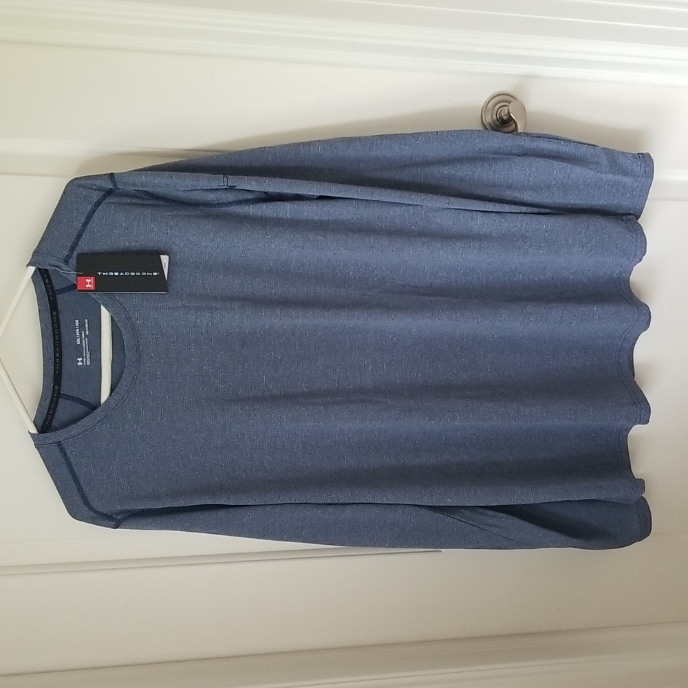 NWT 2XL Mens Under Armour LS Athletic shirt dusty blue